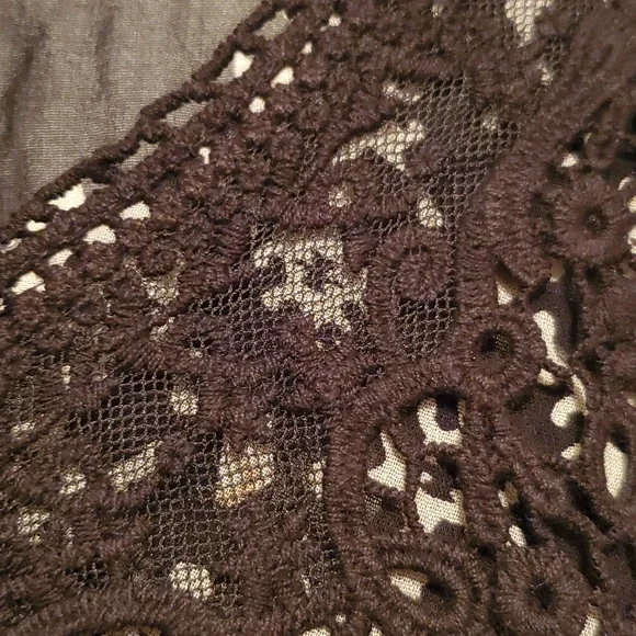 NWOT Bila Women's Boho Style Black & White Floral Sheer Top  Size XXL - Picture 3 of 10